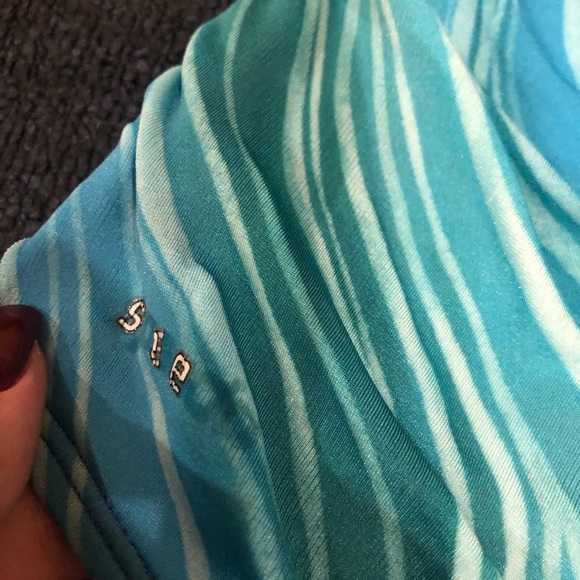 Speedo Blue & Purple Striped Padded One Piece Swimsuit Size 8 - Picture 5 of 8